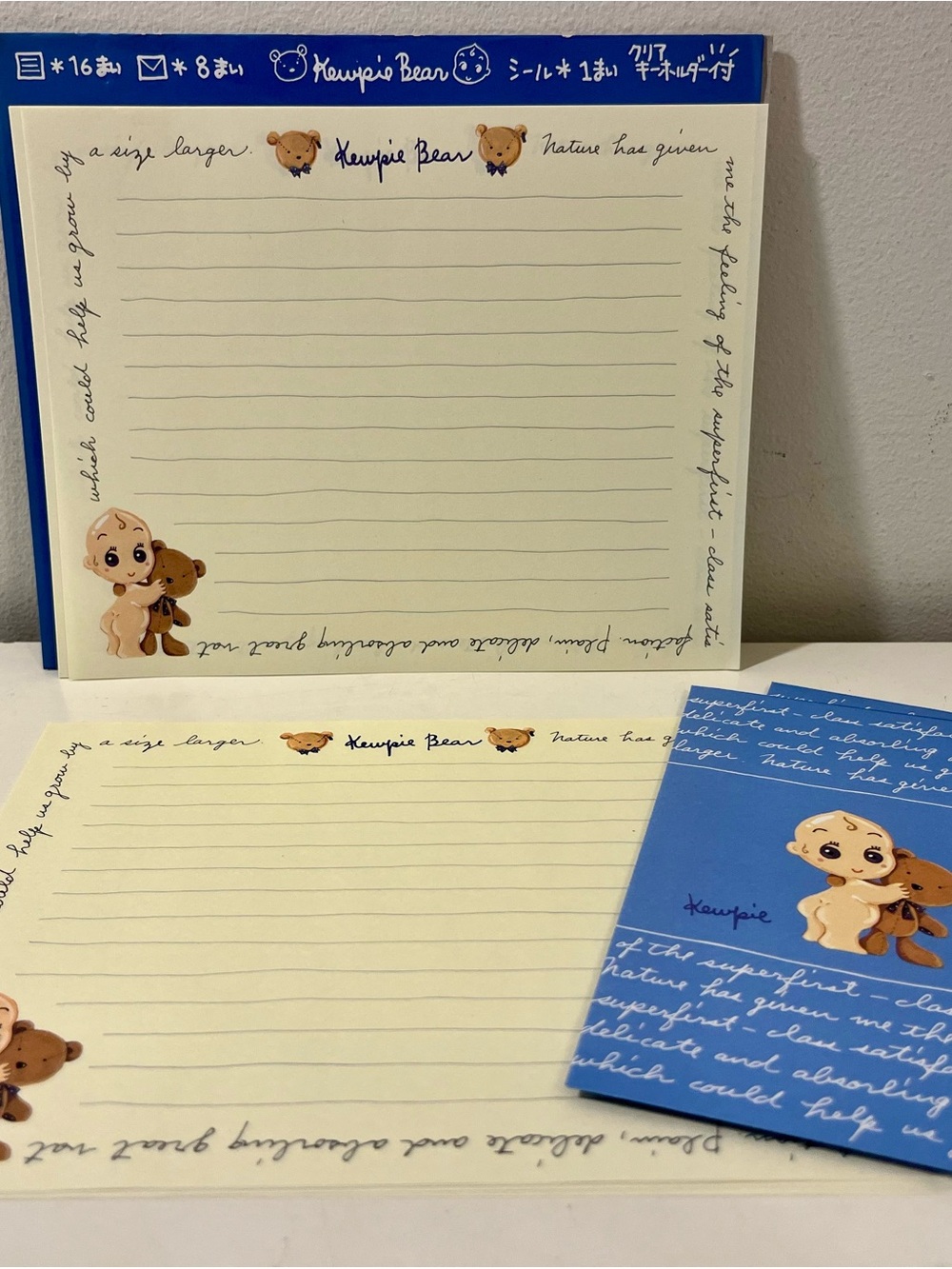 Vintage Kewpie Bear Stationary Set, made in Japan